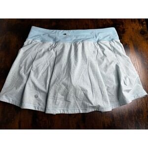 Lululemon Pace Rival Mid-Rise Skirt Blue Heathered Athletic Skort Size 8 LW8ABFT